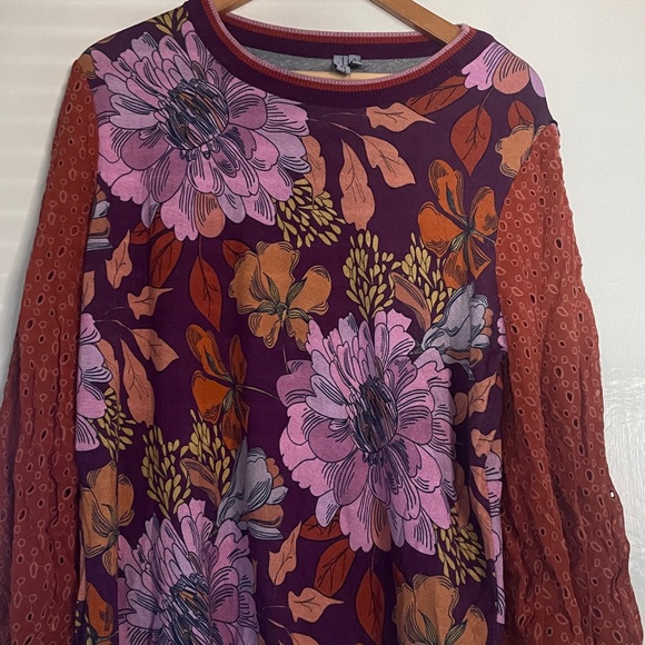 Blank London Floral Women's Sweater - Purple and Orange - Picture 4 of 7